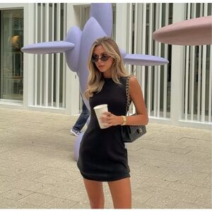 REFORMATION Nataly Black Mini Dress L